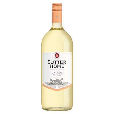 Sutter Home Moscato California 1.5 L bottle with vibrant fruit and floral notes of white peach and lychee