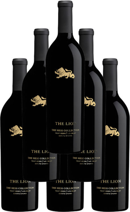 The Hess Collection Mt Veeder Cabernet Sauvignon The Lion 750 ML 2018 6 Bottles set