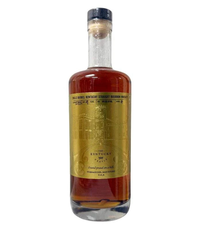 The Kentucky Castle 9 Year Single Barrel Bourbon 750 ML bottle showcasing premium aged bourbon with rich oak and caramel notes