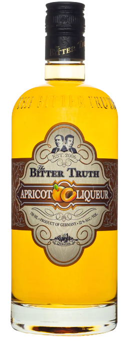 Bitter Truth Apricot Liqueur 750ml bottle with golden apricot liqueur and vintage label