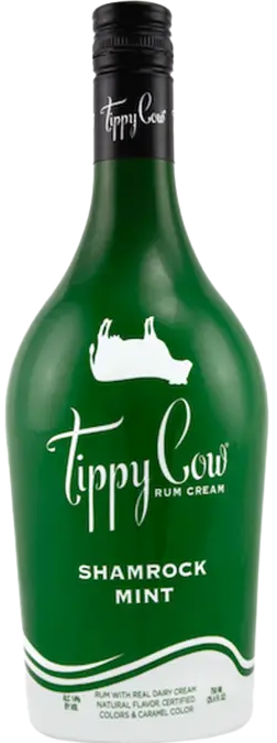 Tippy Cow Shamrock Mint 750 ML rum cream liqueur bottle
