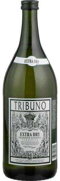 Tribuno Tradizione Autentica Extra Dry Vermouth 1 L bottle with label.