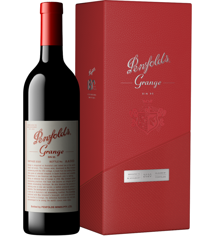 Penfolds Grange Gift Box 2020 750 ML premium Australian red wine with blackberry, plum, and oak flavors in elegant gift packaging