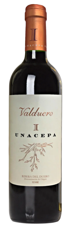 Bottle of Valduero Una Cepa 750 ML premium Ribera del Duero red wine