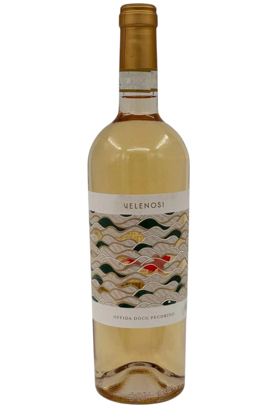 Velenosi Pecorino Villa Angela Offida 2024 Italian white wine bottle with fresh lemon and pear notes