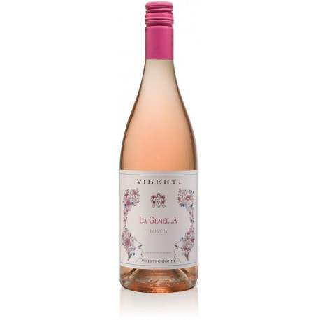 Bottle of Viberti Giovanni La Gemella Rosata 750 ML Italian rosé wine from Piedmont