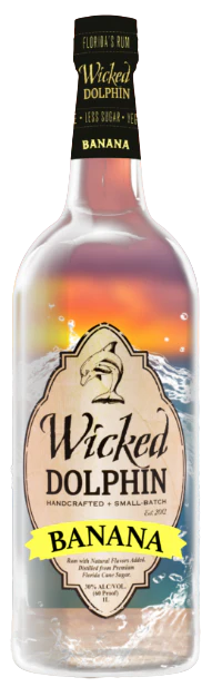 Wicked Dolphin Small Batch Banana Flavored Rum 1 L