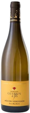 Domaine Guerrin Macon-Vergisson Les Rochers 2022 Chardonnay white wine bottle from Burgundy with yellow label