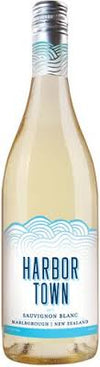 Harbor Town Sauvignon Blanc Marlborough 2022 white wine bottle with blue label and silver cap