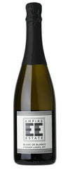 Empire Estate Brut Blanc de Blancs sparkling wine bottle from Finger Lakes with silver-yellow hue and refined bubbles