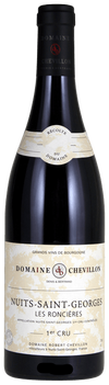 Bottle of Domaine Robert Chevillon Nuits-Saint-Georges wine with a visible label.