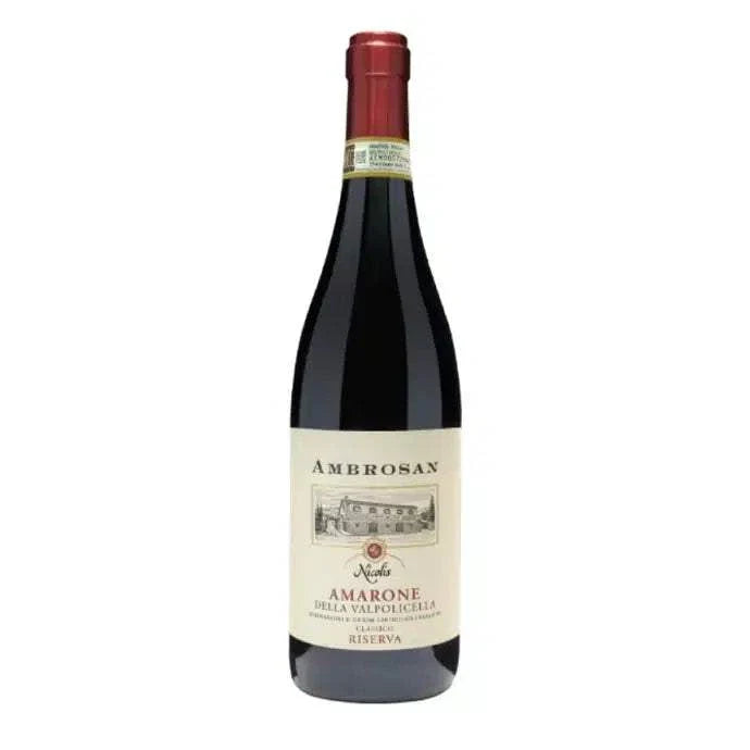 Nicolis Amarone Della Valpolicella Classico Ambrosan Riserva 2015 750 ML premium red wine bottle with elegant label