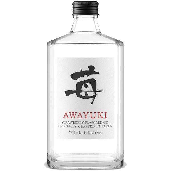 Awayuki Strawberry Flavored Gin 88 750 ML bottle with natural strawberry infusion and premium botanicals