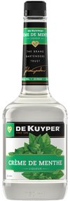 Dekuyper Creme De Menthe White 750 ML clear mint liqueur bottle for cocktails and desserts