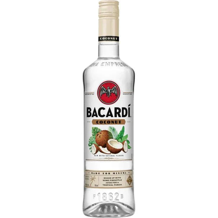 Bacardi Coconut Flavored Rum Coco 70 750 ML bottle with tropical coconut flavor