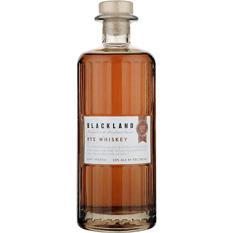 Blackland Rye Whiskey 100 750 ML bottle showcasing bold rye whiskey with caramel and spice notes