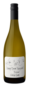 Wine bottle with a white label on a white background