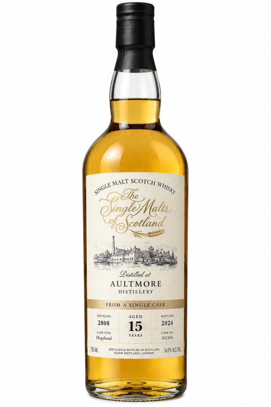 The Single Malts of Scotland Aultmore 15 Year Old Single Cask 750 ML