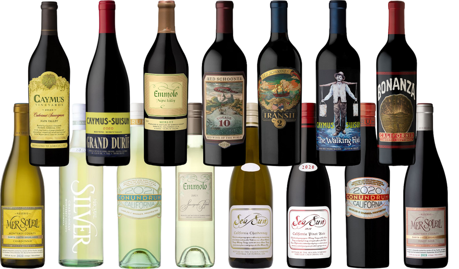 Caymus Family Wine Combo 750 ML (15 Bottles) – premium selection of Napa Valley wines, including Caymus Cabernet Sauvignon and other family wines, ideal for collectors.
