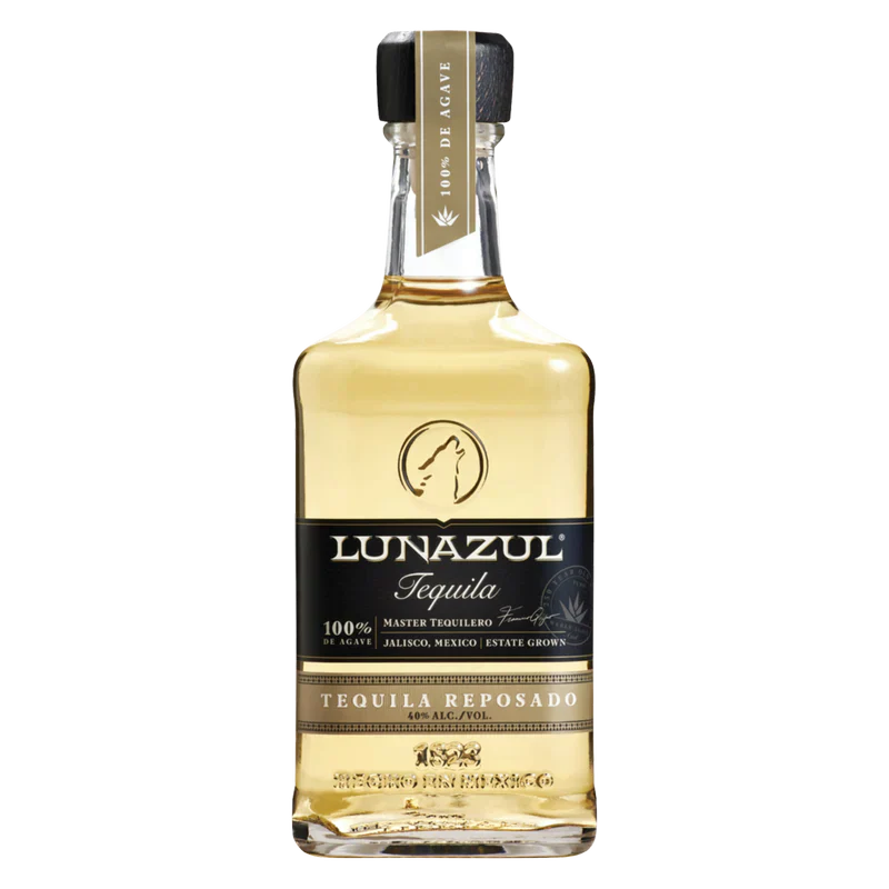 Bottle of Lunazul Tequila Reposado 80 proof 750ml with smooth oak and vanilla notes