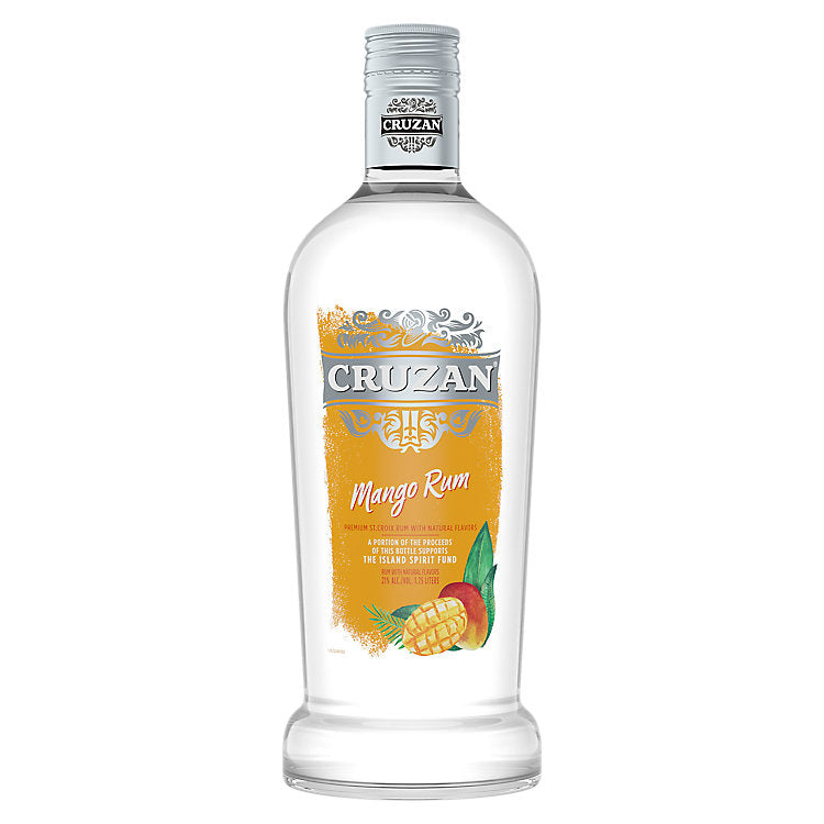 cruzan mango flavored rum 42 1.75 ML