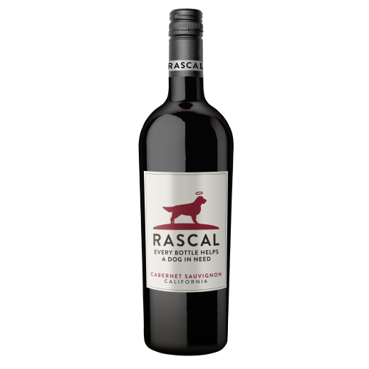 Rascal Cabernet Sauvignon 750ml bottle with bold red wine and rich black cherry aromas