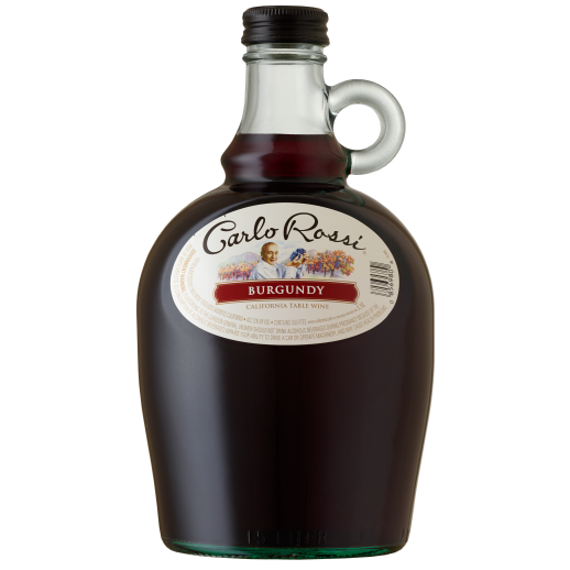 Carlo Rossi Burgundy 1.5 L smooth red wine with ripe cherry and dark berry aromas in a classic bottle