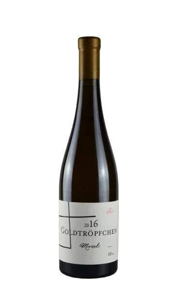 Bottle of Fio Riesling Piesporter Goldtropfchen 2017 750 ML wine with ripe peach and citrus notes