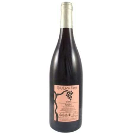 Girolamo Russo Etna Rosso Calderara Sottana 2022 wine bottle with volcanic terroir flavors