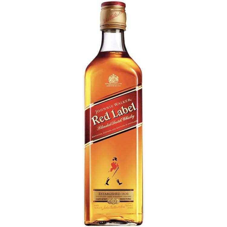 Johnnie Walker Red Label Blended Scotch Whisky 750 ML bottle with distinctive red label and classic design.