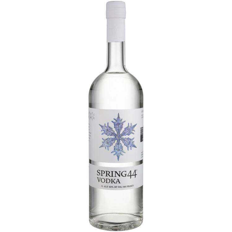 Spring 44 Vodka 80 1 L bottle with artesian water and American grain blend.
