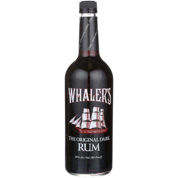 Whaler's Dark Rum Original Dark 80 proof 750 ML bottle with Hawaiian graphics.