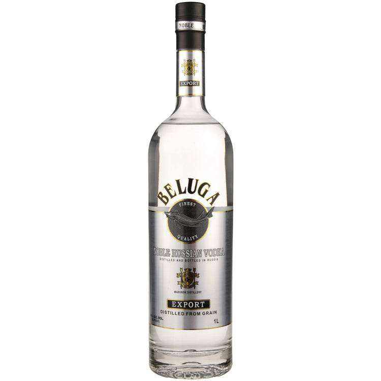 Beluga Vodka Noble Export 80 1.75 L bottle, premium Russian vodka.