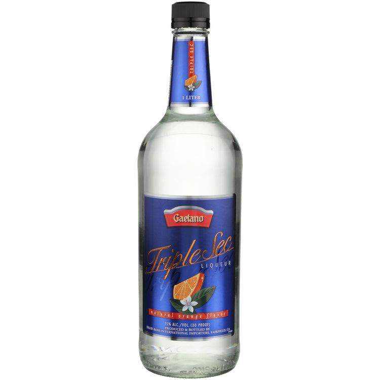 Gaetano Triple Sec 1L bottle, ideal for cocktails like margaritas and cosmopolitans.