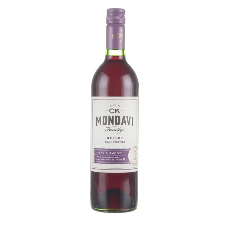 Bottle of Ck Mondavi Merlot California 750 ML with rich plum and cherry flavors