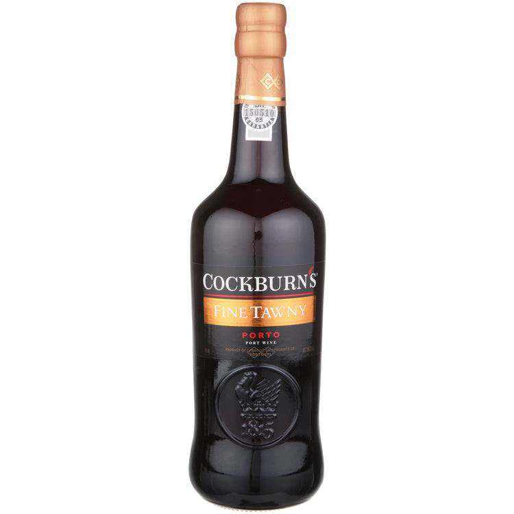 Cockburn's Porto Fine Tawny wine bottle with aged blend label.