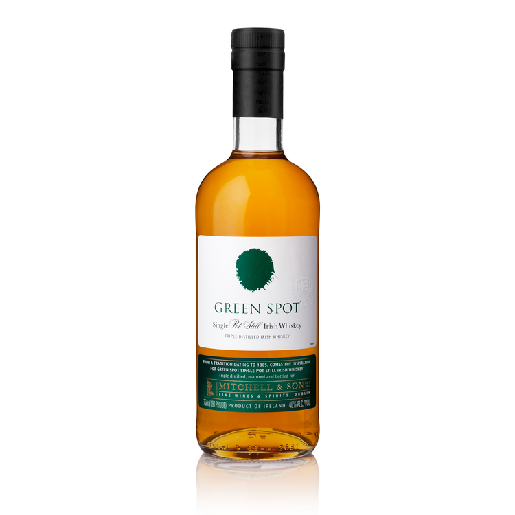 Green Spot Single Pot Still Irish Whiskey 750 ML bottle with green label.