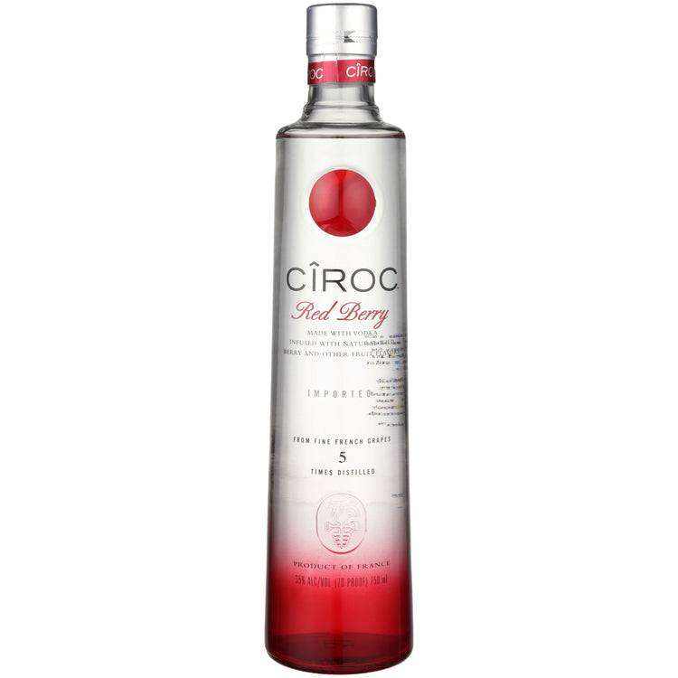 Ciroc Red Berry Flavored Vodka bottle with raspberry and strawberry infusion.