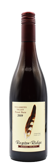 Bottle of Willamette Ridge Pinot Noir 2019 750 ML Oregon red wine