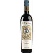 Bottle of Chene Bleu Abelard 2016 red wine from Ventoux appellation with dark berry and spice notes