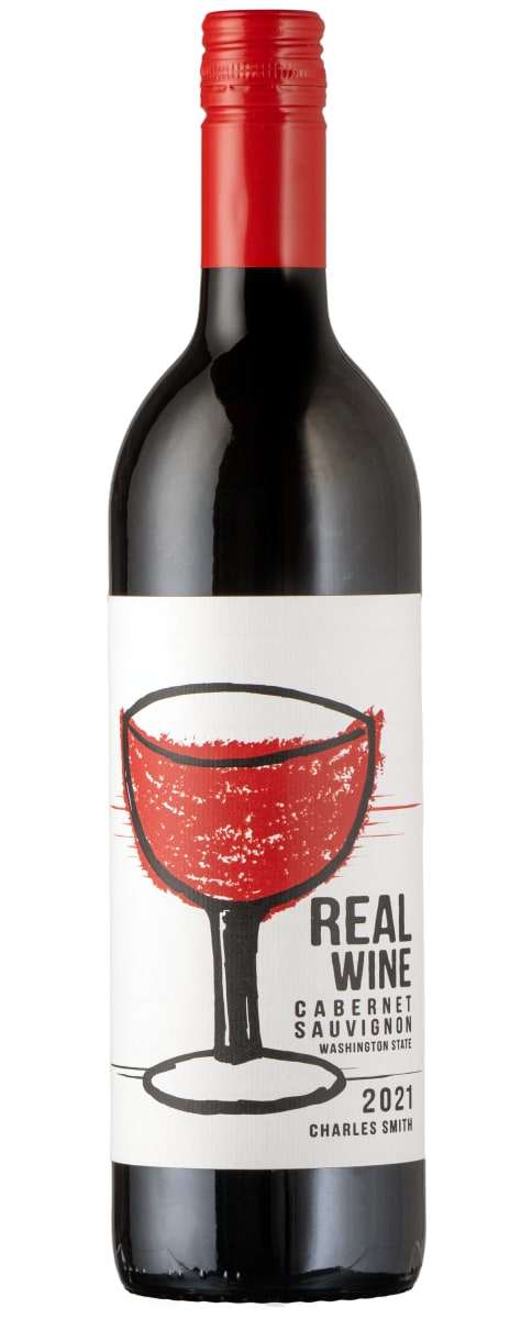 Bottle of Real Wine Cabernet Sauvignon 750 ML red wine with rich blackberry and vanilla notes