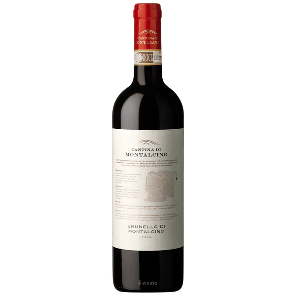 Cantina Di Montalcino Brunello Di Montalcino 2019 750 ML Tuscan red wine bottle with elegant design