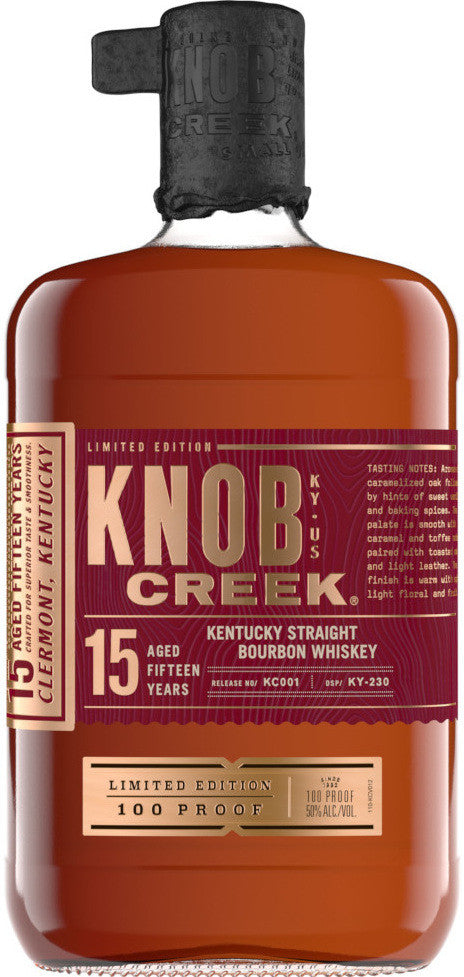Knob Creek 15 Year Old Bourbon Whiskey 100 Proof 750 ML