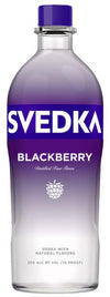 Svedka Blackberry vodka bottle on a white background
