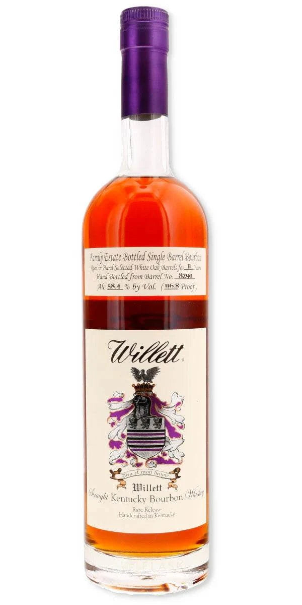 Willett Family Estate 11 Year Old Single Barrel Bourbon 8260 bottle showcasing rich caramel and vanilla notes