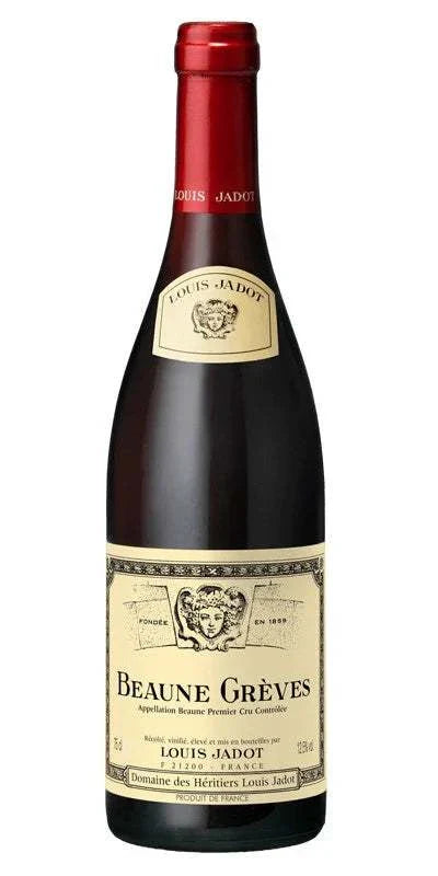 Louis Jadot Beaune Greves Premier Cru 2022 Burgundy wine bottle showcasing premium Pinot Noir from Beaune terroir