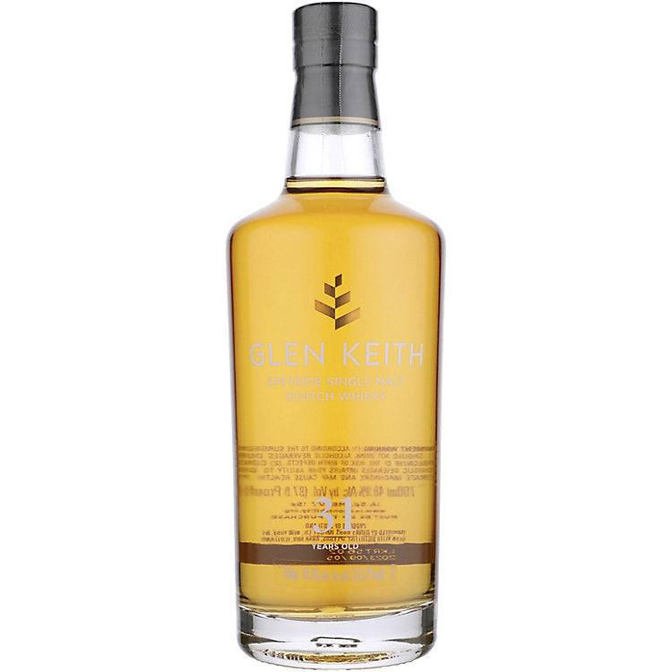 Glen Keith Single Malt Scotch Speyside 31 Year old 700ml bottle with rare aged whisky