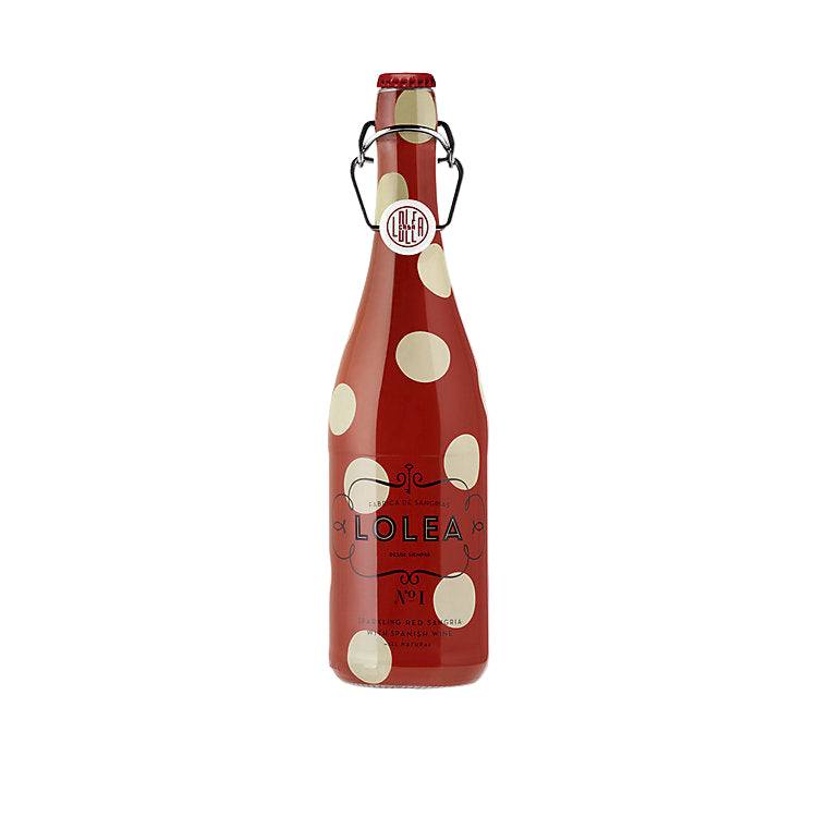 Lolea No 1 Red Sangria 750ML bottle with vibrant red wine and citrus accents