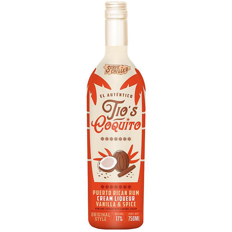 Tios Cream Liqueur Coquito Original Style 750ML bottle with tropical coconut and spice flavors