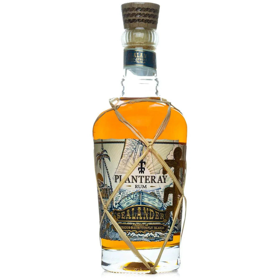 Planteray Gold Rum Sealander 80 700 ML bottle showcasing premium Caribbean gold rum with rich vanilla and caramel notes